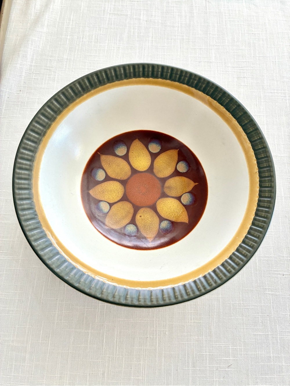Vintage Stoneware Electra Japan Serving Bowl